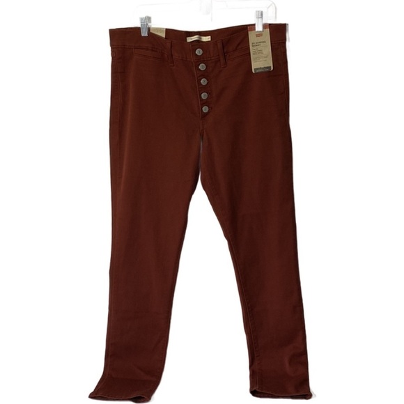 Levi’s Brick Red 311 Shaping Skinny Jeans Women’s Size W32/L30 (14 Medium) NWT - Picture 1 of 5